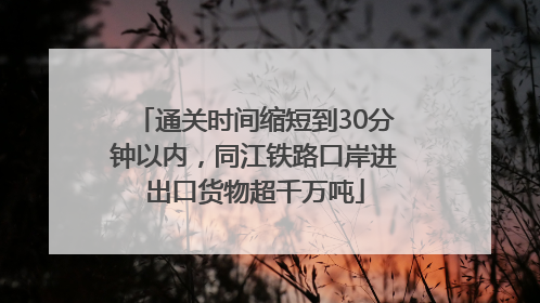 通关时间缩短到30分钟以内，同江铁路口岸进出口货物超千万吨
