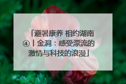 避暑康养 相约湖南④丨金洞：感受漂流的激情与科技的浪漫