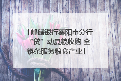 邮储银行襄阳市分行“贷”动夏粮收购 全链条服务粮食产业