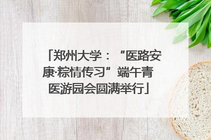 郑州大学：“医路安康·粽情传习”端午青医游园会圆满举行