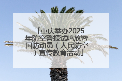 重庆举办2025年防空警报试鸣放暨国防动员（人民防空）宣传教育活动