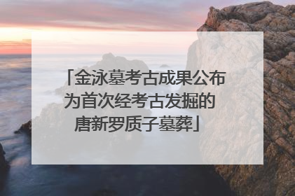 金泳墓考古成果公布 为首次经考古发掘的唐新罗质子墓葬