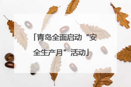 青岛全面启动“安全生产月”活动