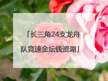 长三角24支龙舟队竞速金坛钱资湖