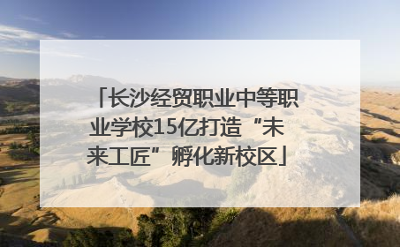 长沙经贸职业中等职业学校15亿打造“未来工匠”孵化新校区