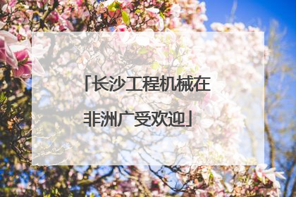 长沙工程机械在非洲广受欢迎