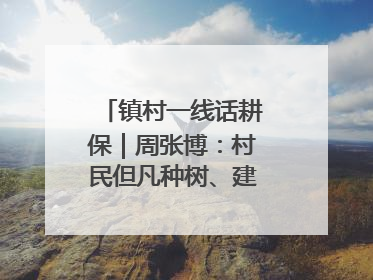 镇村一线话耕保｜周张博：村民但凡种树、建棚、盖房，都要向街道报批