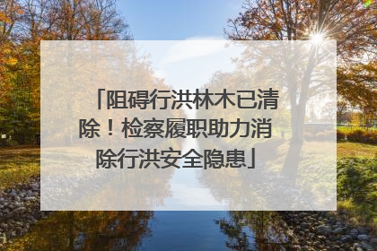 阻碍行洪林木已清除！检察履职助力消除行洪安全隐患