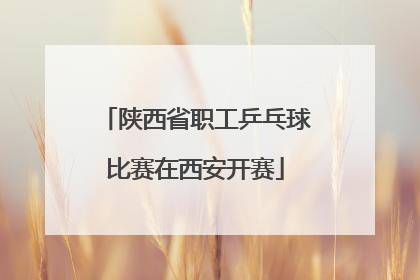 陕西省职工乒乓球比赛在西安开赛