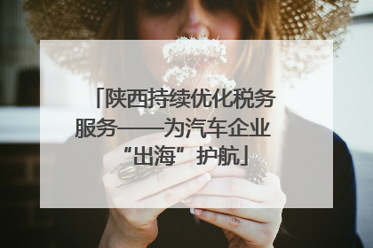 陕西持续优化税务服务——为汽车企业“出海”护航