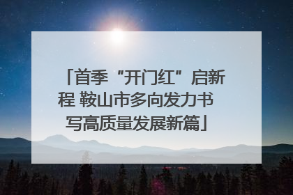 首季“开门红”启新程 鞍山市多向发力书写高质量发展新篇