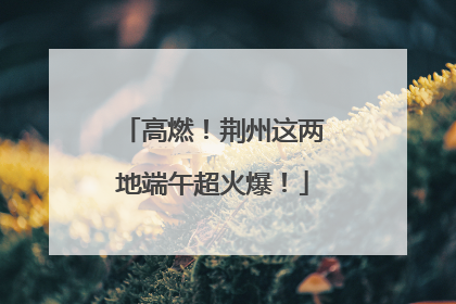 高燃！荆州这两地端午超火爆！