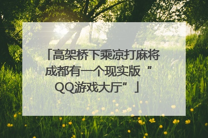 高架桥下乘凉打麻将 成都有一个现实版“QQ游戏大厅”