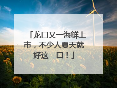 龙口又一海鲜上市，不少人夏天就好这一口！