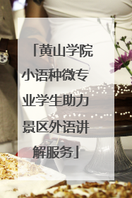 黄山学院小语种微专业学生助力景区外语讲解服务