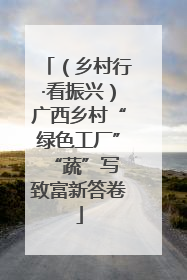（乡村行·看振兴）广西乡村“绿色工厂” “蔬”写致富新答卷