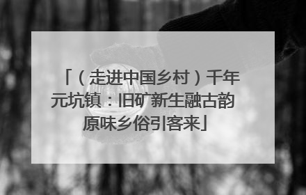 （走进中国乡村）千年元坑镇：旧矿新生融古韵 原味乡俗引客来