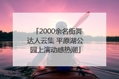 2000余名街舞达人云集 平原湖公园上演动感热潮