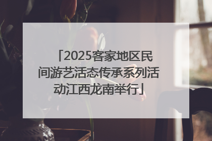 2025客家地区民间游艺活态传承系列活动江西龙南举行