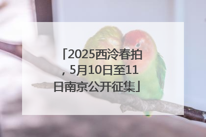 2025西泠春拍，5月10日至11日南京公开征集