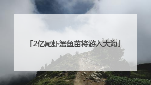 2亿尾虾蟹鱼苗将游入大海