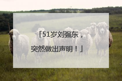 51岁刘强东，突然做出声明！