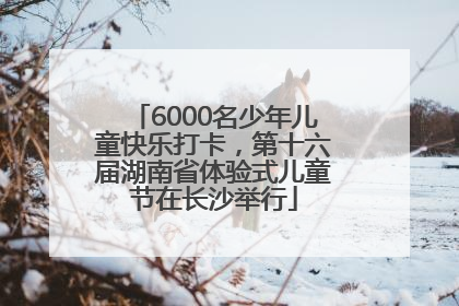 6000名少年儿童快乐打卡，第十六届湖南省体验式儿童节在长沙举行