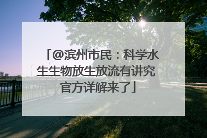 @滨州市民：科学水生生物放生放流有讲究 官方详解来了