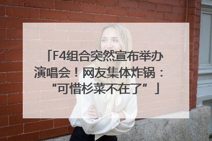 F4组合突然宣布举办演唱会！网友集体炸锅：“可惜杉菜不在了”